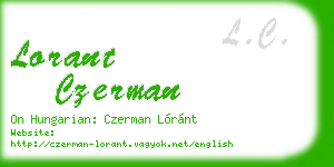 lorant czerman business card