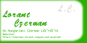 lorant czerman business card